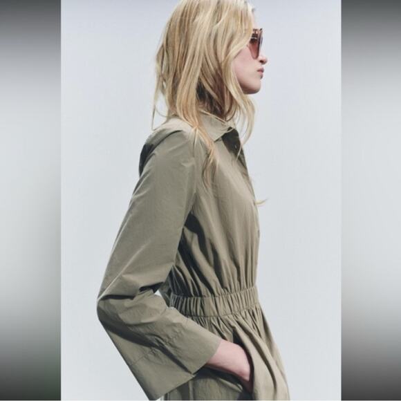 ZARA MIDI SHIRT DRESS ZW COLLECTION - Picture 3 of 7